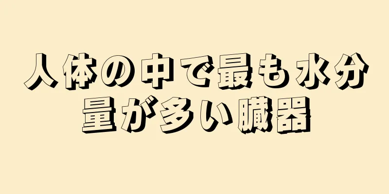 人体の中で最も水分量が多い臓器