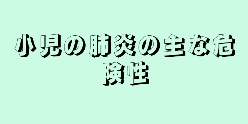 小児の肺炎の主な危険性